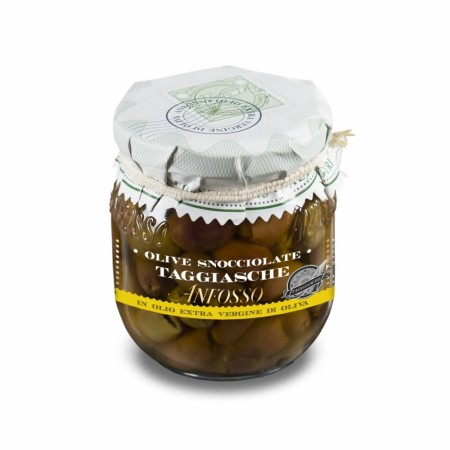 Anfosso Taggiasche sorte oliven uten stein (i extra virgin olje) 280ml