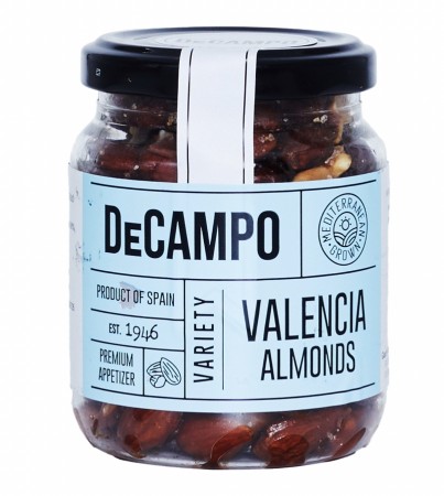 Valencia mandler med skind, saltet 125 g