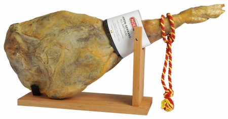 Serranoskinke 11 mnd 7,5 kg m/ben, stativ & kniv