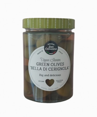 Oliven Bella di Cerignola 540g, (25 % rabatt ved kjøp av 3 glass)